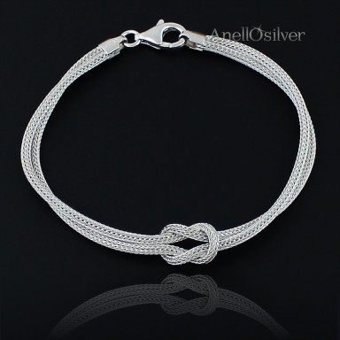 Silver, rhodium plated bracelet with Infinity