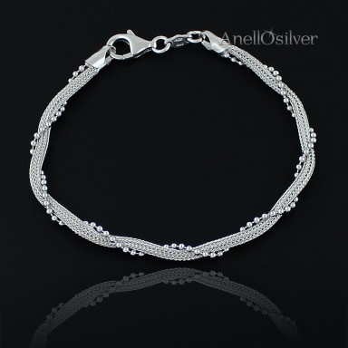 Silver, rhodium plated bracelet 