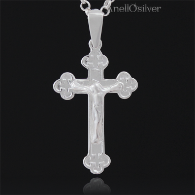 Silver Cross with Jesus