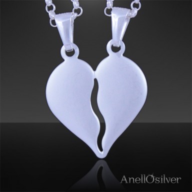 Silver Heart Pendant for Engraving