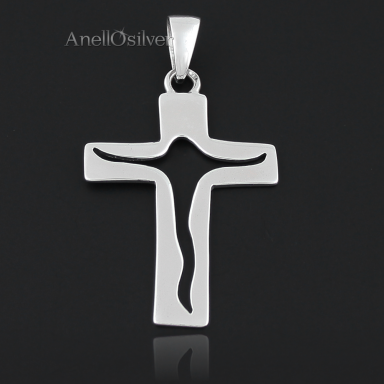 Cross pendant made ​​of 925 silver. 