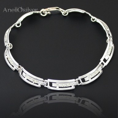 Silver bracelet with Swarovski Elements 