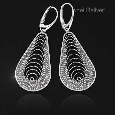 Oxidierten Silber-Ohrringe