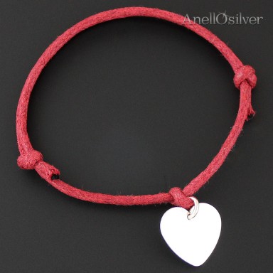 Bracelet strings of the heart to engrave 